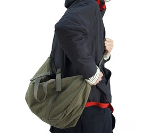 Convertible Uzura Bag , Bag ,Shoulder Bag, Travel Bag Gift for Her, Gift for Him, Design Bag, Khaki Bag