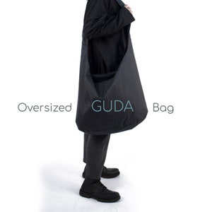 Black Bag, Summer Bag, Waterproof Reversible Guda Bag, Gym Bag, Yoga Tote ,Shoulder Bag, Travel Bag, Gift for Her, Design Bag,