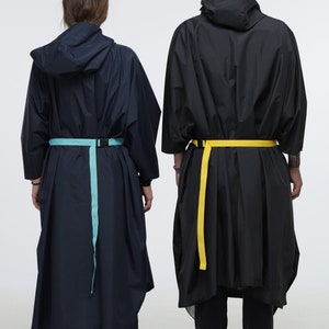 Water proof raincoat, unisex oversize, lightweight cape/poncho with hood, raincoat for walks image 3