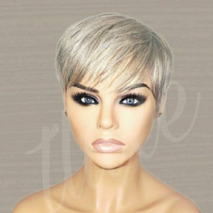 ARIA - GLUELESS PIXIE Tapered Cut 100% Human Hair Wig