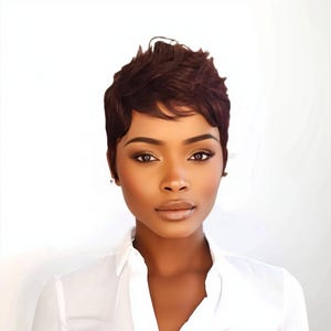 Salt & Pepper Pixie Wig: Glueless Human Hair Wig for Mature Women