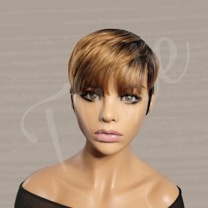 AVERY - Glueless PIXIE Tapered Cut Human Hair Wig