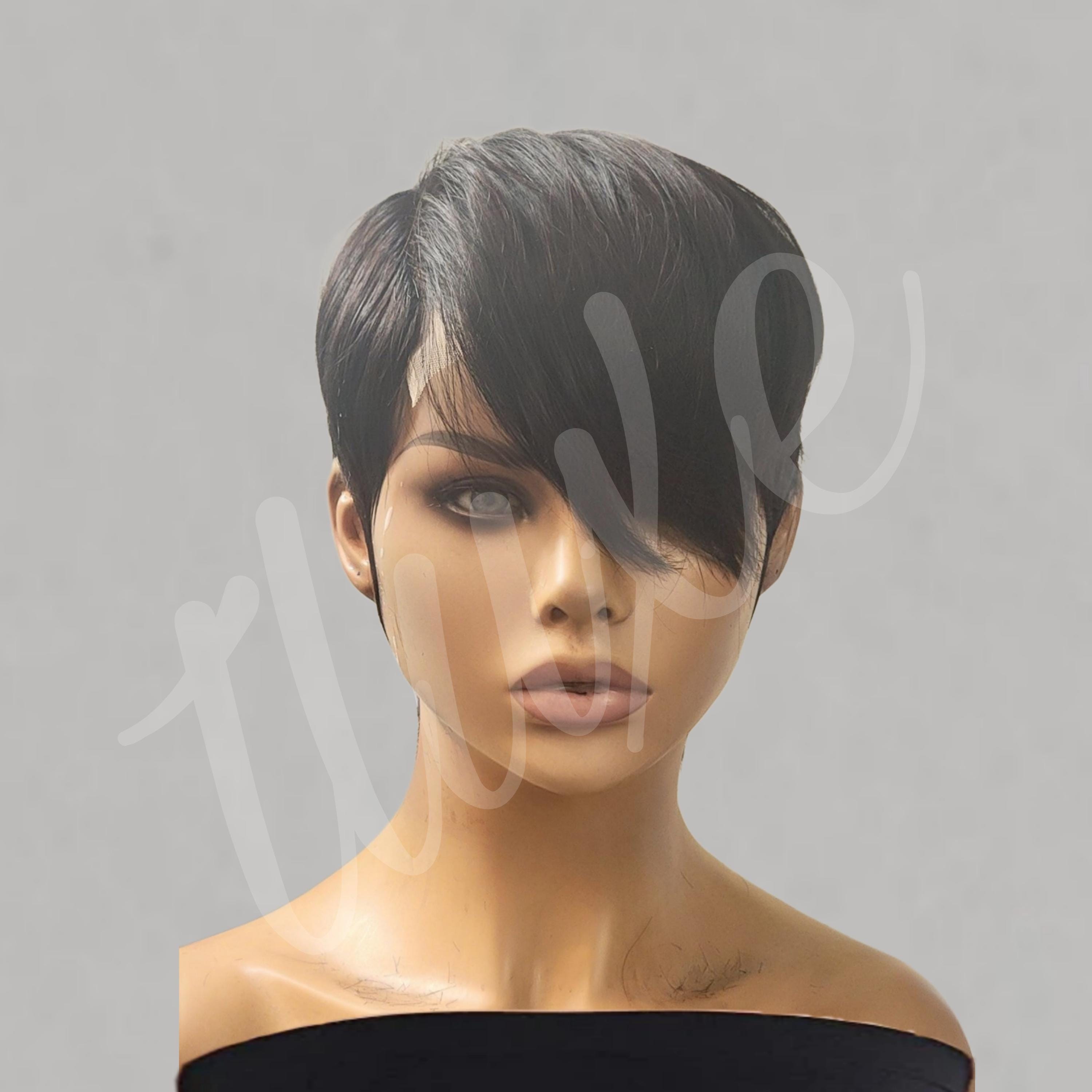 PETITE GIGI Beginners Wig Small Wig 100% Human Hair Wig Pixie Wig Bang Cut Lace Wig Natural Looking Pixie Cropped Hair