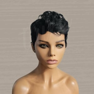 HARPER - GLUELESS PIXIE Tapered Cut 100% Human Hair Wig