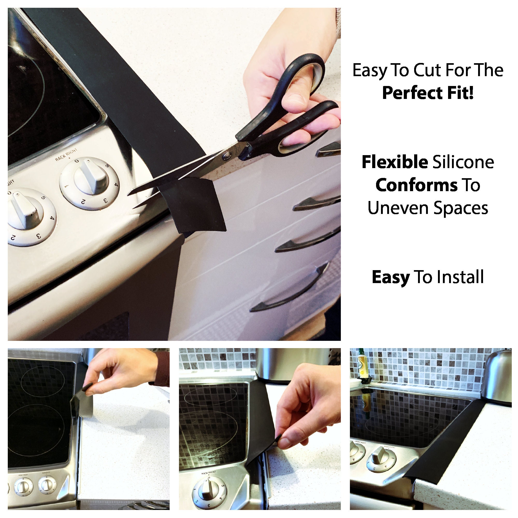 Linda's Silicone Stove Gap Covers 2 Pack Heat Resistant Etsy