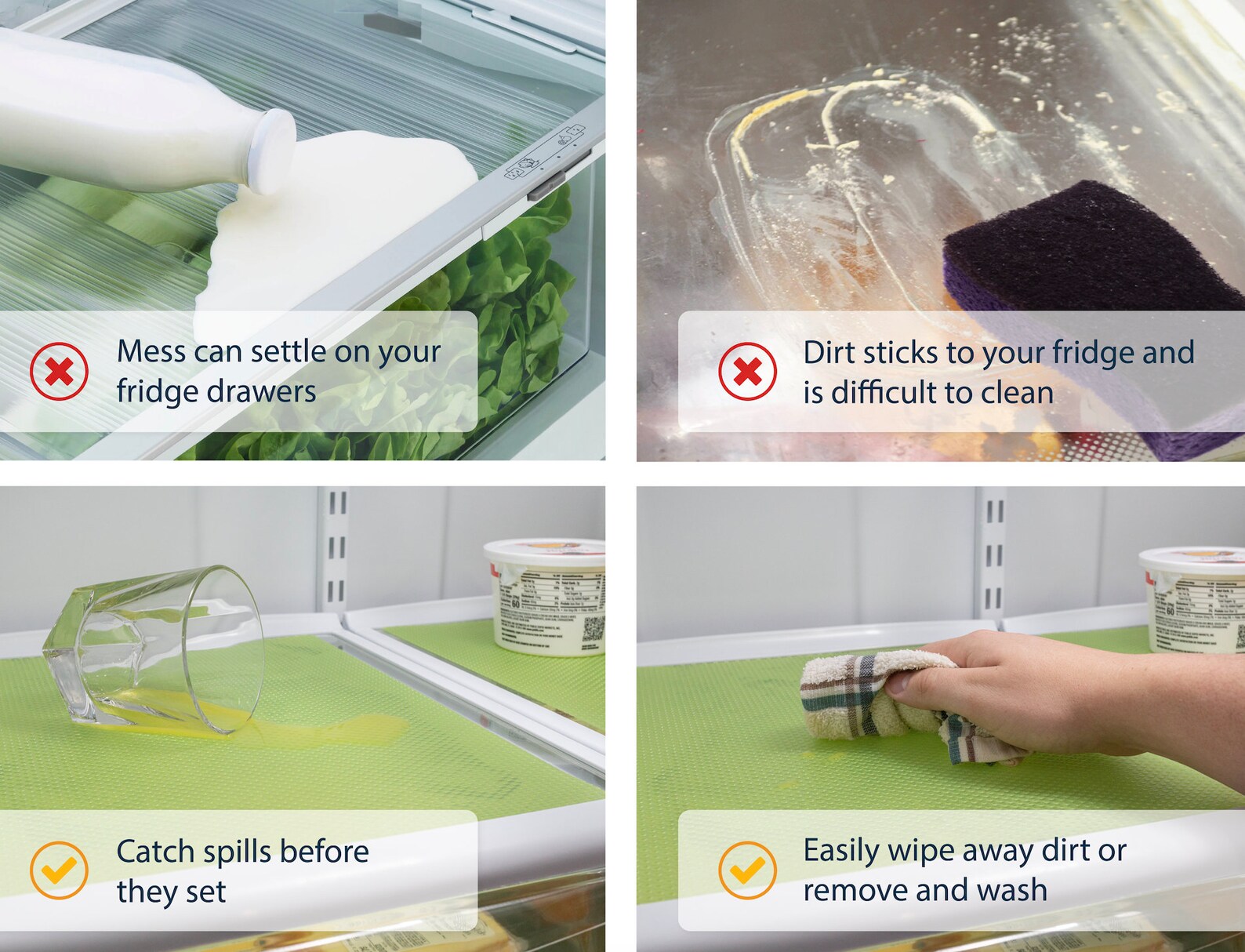 Refrigerator Liners for Shelves by Lindas Essentials 8 Pack Etsy