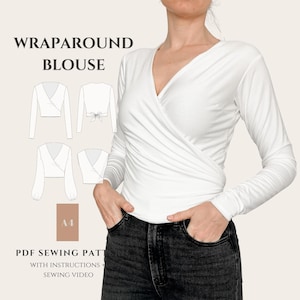 Wraparound - Create Your Own Chic Wrap Blouse with this Digital Sewing Pattern - Instant Download - A4 PDF sewing pattern