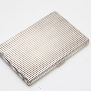 Solid Silver 925 Cartier Cigarette Case Art Deco Beautiful and Rare!