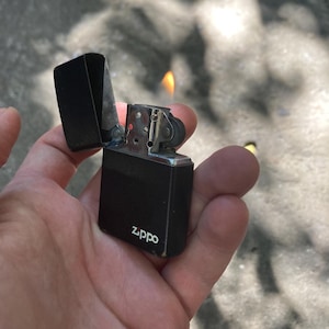 Nice Vintage Japan Petrol Lighter Zippo Black