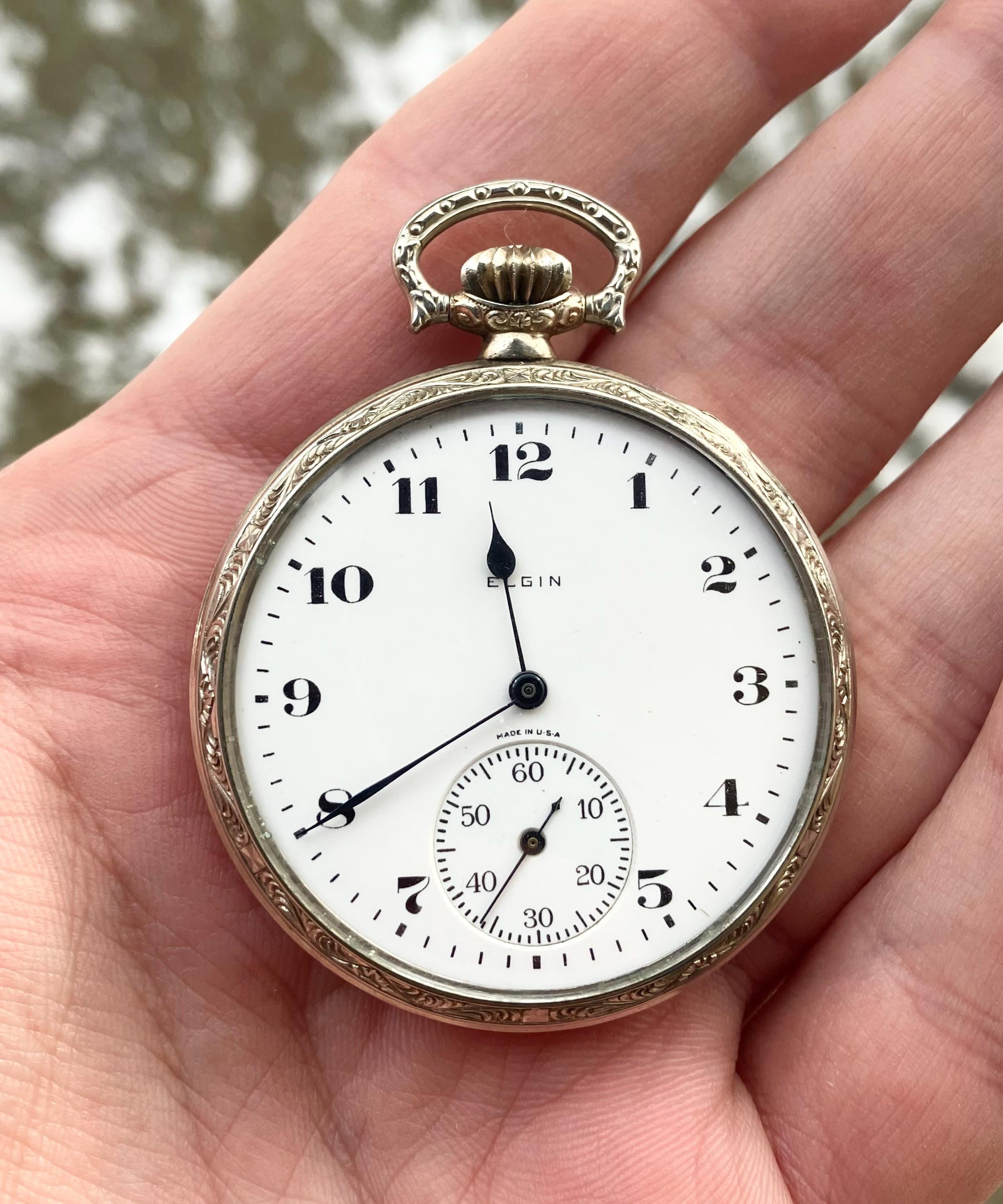 Elgin pocket watch case - Etsy 日本