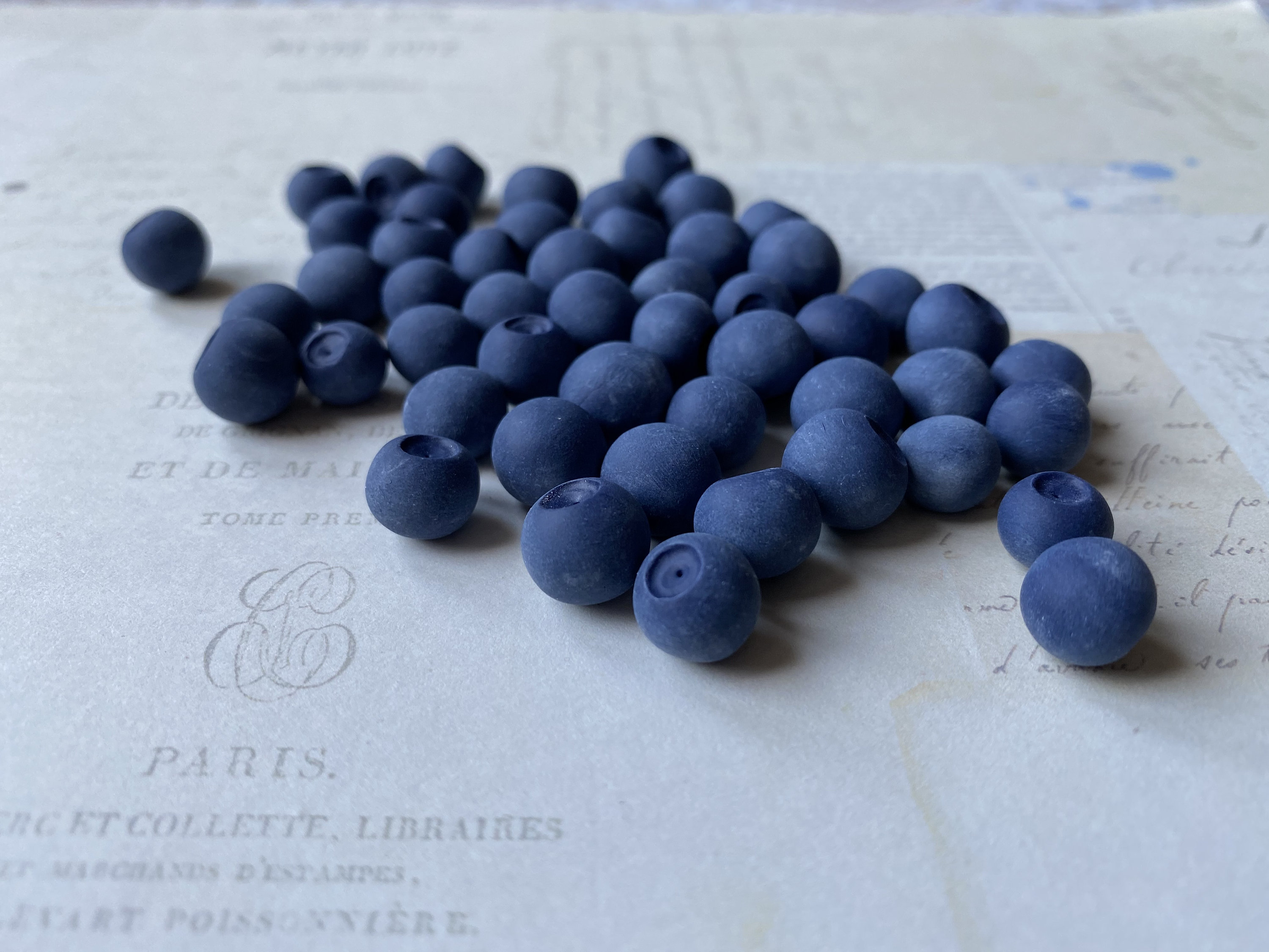 4 psc realistic blueberry berries beads polymer clay beads Etsy