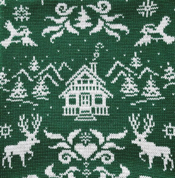 New Year knitting pattern Christmas embroidery deer | Etsy