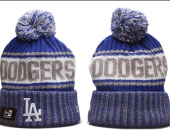 dodgers beanie with pom