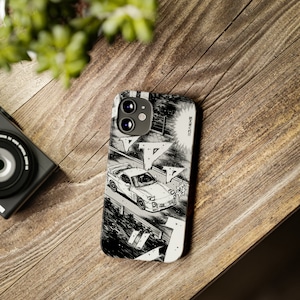 Initial D, Mazda RX-7, Manga Panel Style, Slim Phone Case