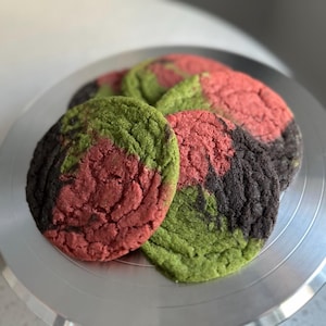Strawberry Matcha Neapolitan Cookie Half Dozen *Large Gourmet