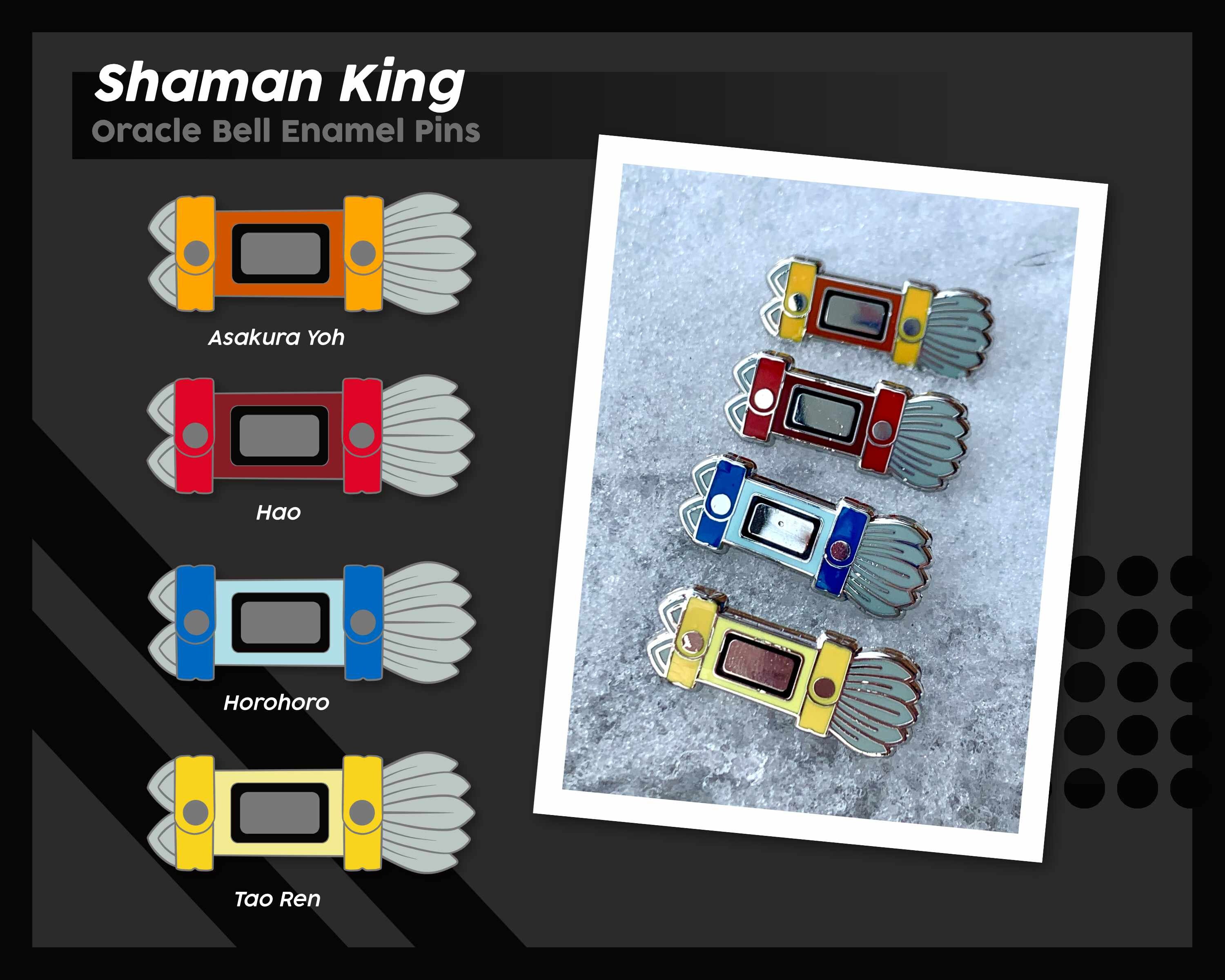 Shaman King Oracle Bell Enamel Pins Etsy Shaman King Oracle Bell Enamel Pins Etsy