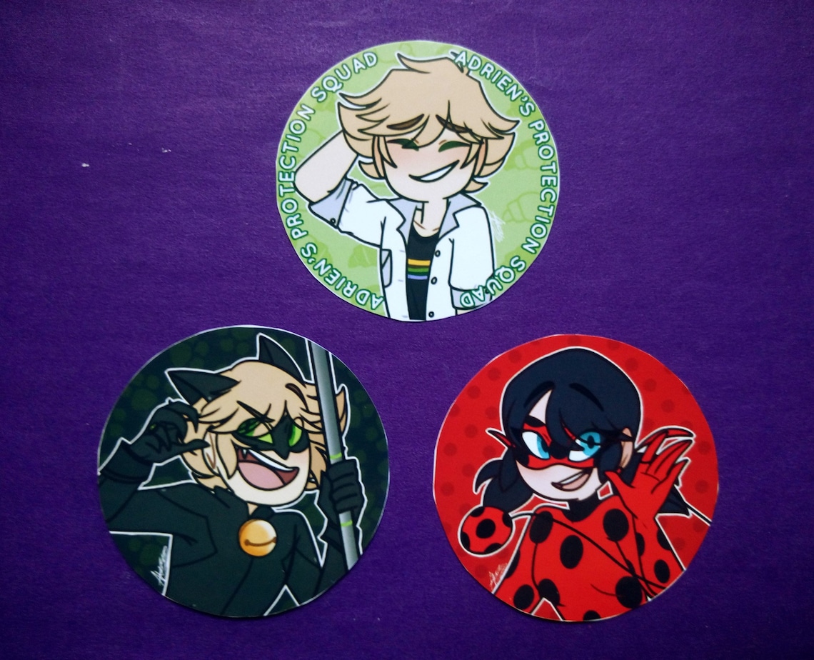 Miraculous Ladybug 57mm button pins Miraculous pins | Etsy