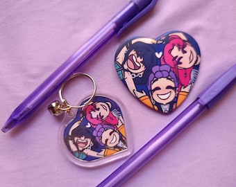 KPop Demon merch || Heart pin || heart charm