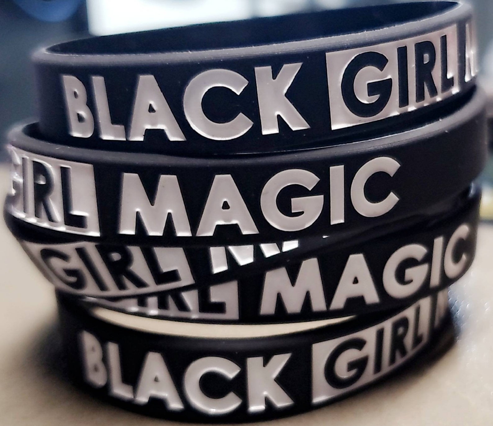 Black Girl Magic Wristbands. Name Engraved Bracelets. Gifts Etsy