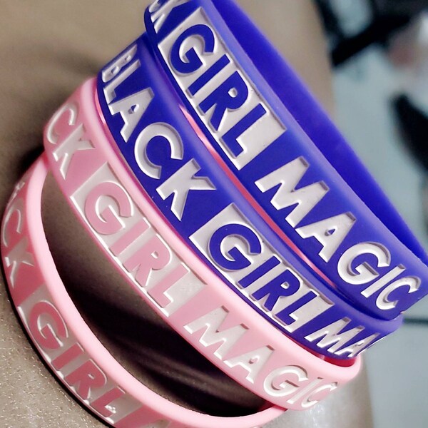 Black Girl Magic Wristbands. Name Engraved Bracelets. Gifts for her. Pink. Purple Jewelry. Best friend Bracelet. Magic Band. Shades of Magic