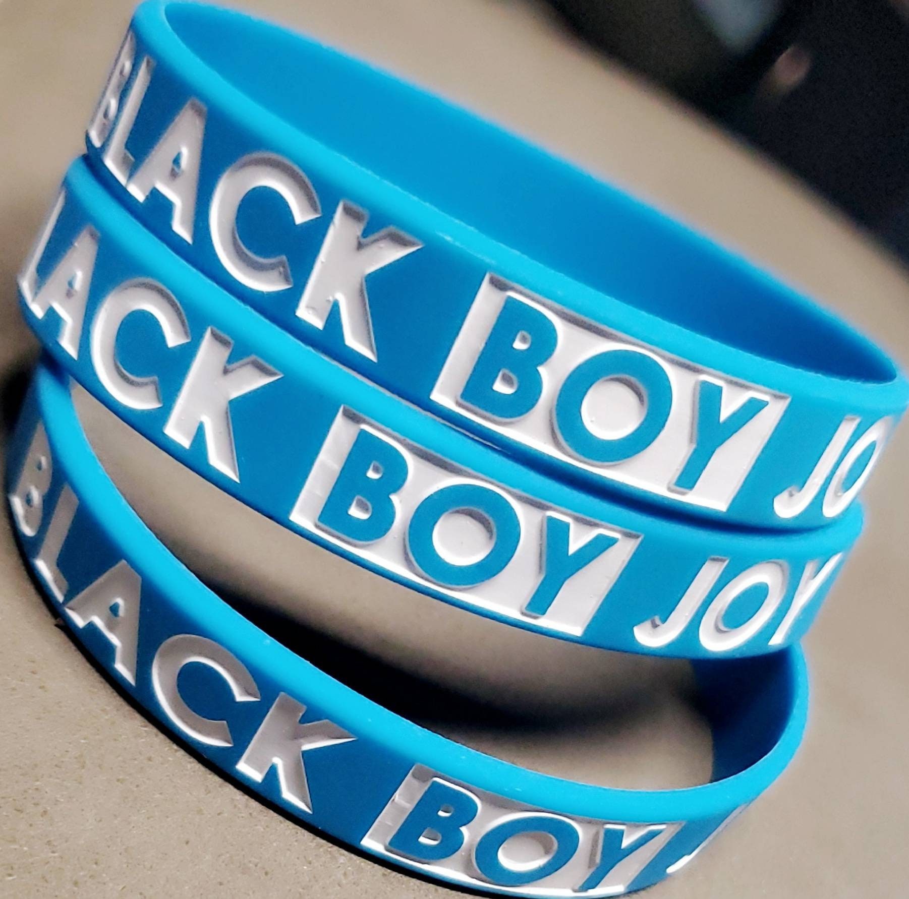 Black Boy Joy Wristband. Name Engraved Bracelet. Black Lives Etsy New