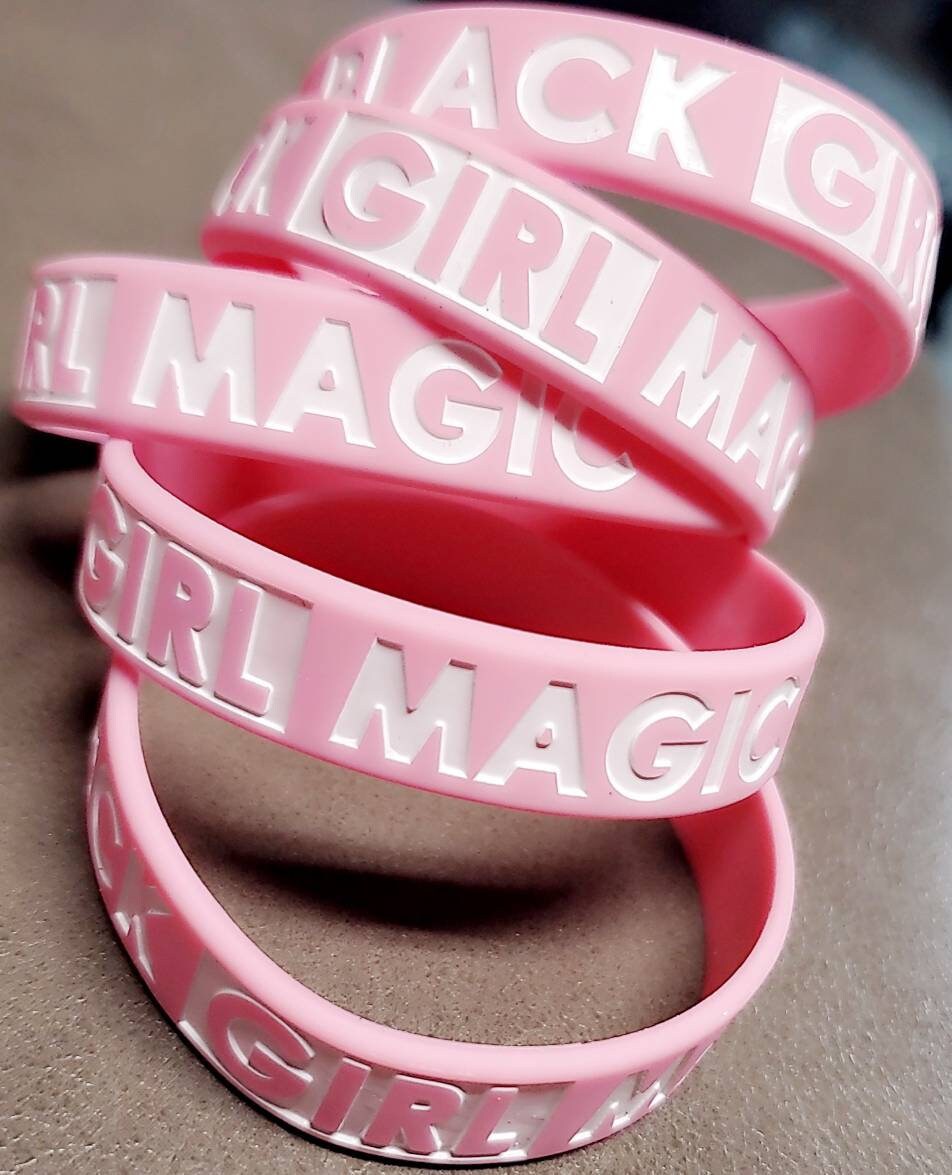 KIDS Black Girl Magic Wristband. Name Engraved Bracelets. Etsy