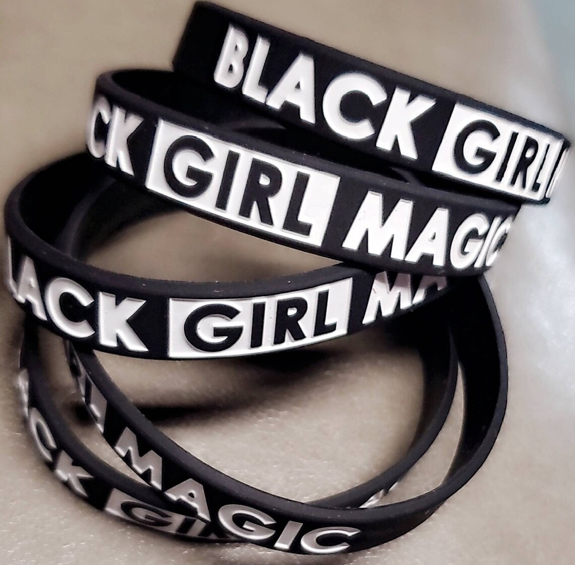 Black Girl Magic Wristbands. Name Engraved Bracelets. Gifts Etsy