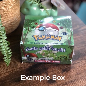 Boîte de rappel de jeu de cartes à collectionner Pokemon proxy vintage remplie et scellée