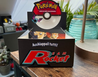 Boîte de boosters de cartes à collectionner Pokemon Team Rocket italiennes (boîte de remplacement)