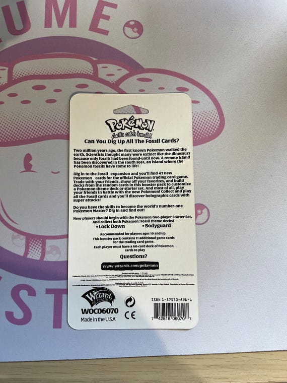 Pokemon Trading Card Proxie Fossil Blister and Plastic Part Kit. - Etsy