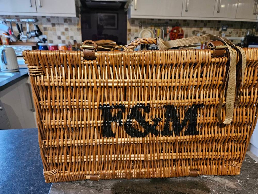 Beautiful Fortnum and Mason Hamper Basket With Plaid Picnic Etsy UK