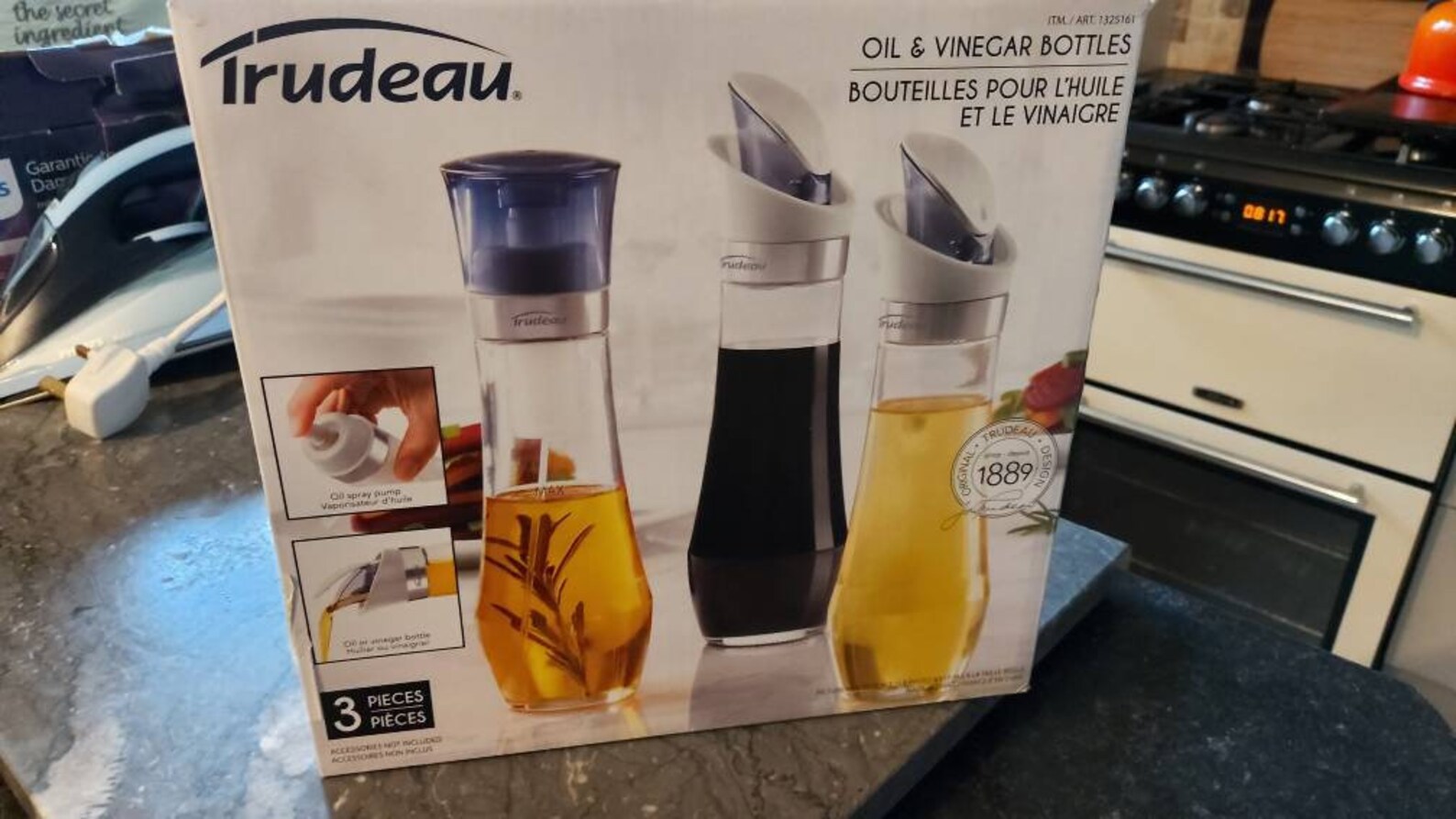 Trudeau oil spray and vinegar bottle set new in box. 3 Etsy