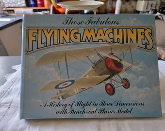 Vintage Buch Flugmaschinen Seymour Victory 3 Dimensionen Pop Up Flugzeuge durch die Alter 6 Pop Up Seiten sehr guter Zustand circa 1985