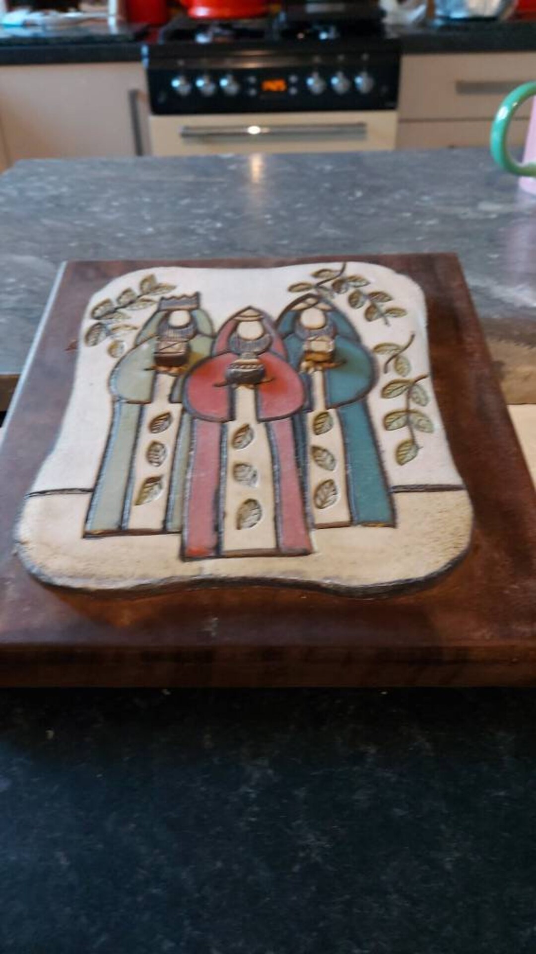 Wall Plaque Three Wise Men Hand Painted