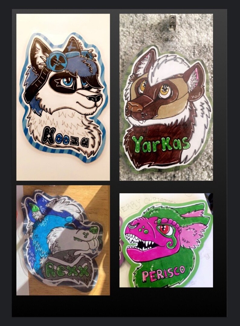 Custom Furry Badges COMMISSIONS OPEN | Etsy