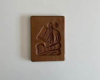 Antique Wooden Cookie Mould Folk Art Display