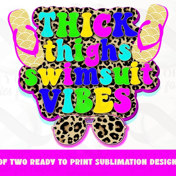 Summer Thick Thighs Swimsuit Vibes Sublimation, Summer Cheetah Sublimation Design png Distressed Instant Download Sublimation Download png