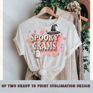 Spooky Grams png, Halloween PNG, Grandma Halloween PNG, Spooky Witch hat PNG, Ghost png, Halloween sublimation design Spooky Grams Witch png