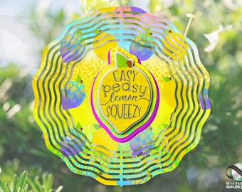 Lemon Wind Spinner Sublimation Design: Summer Print (PNG Download)