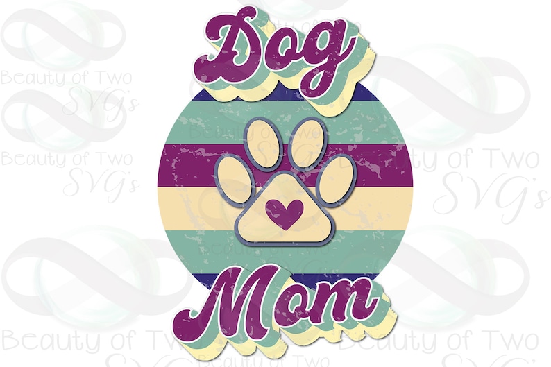 Distressed Dog Mom Sublimation Design png Dog png Instant Download,Clipart Sublimation Download Dog Mom Retro Vintage Sublimation design