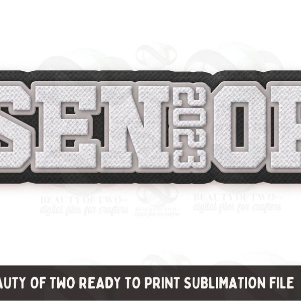 2023 Senior PNG, Black White Grey Vintage Logo Sublimation, 2023 Senior Patch Graduate Design Graduate png Instant Download Sublimation png