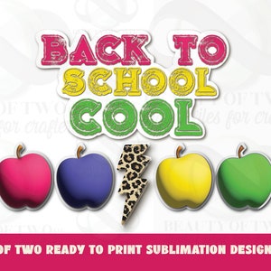 Back to School Cool Logo Sublimation png Back to School Vibes Sublimation Design Template Retro PNG Ready to Print Sublimation Design png