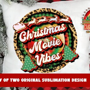 Christmas Movie Vibes Retro png Sublimation, Santa Sleigh Vintage Sublimation Design png, Ready to Print Christmas png, Sublimation Download