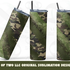 20 oz Skinny Tumbler Sublimation Design Template PNG Camo Tumbler wrap Design Camouflage Tumbler Design Instant Digital Download png