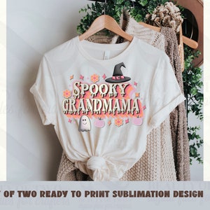 Spooky Grandmama png, Halloween PNG, Grandma Halloween PNG, Spooky Witch hat PNG, Ghost png, Halloween sublimation design Spooky Witch png