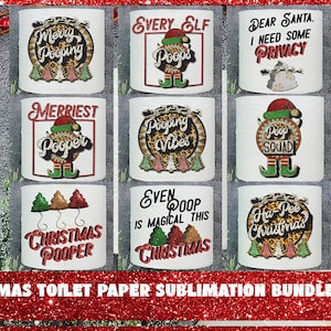 Pacchetto PNG di carta igienica di Natale, PNG di carta igienica divertente, Disegni di sublimazione di carta igienica Download istantaneo di sublimazione retrò sarcastico png