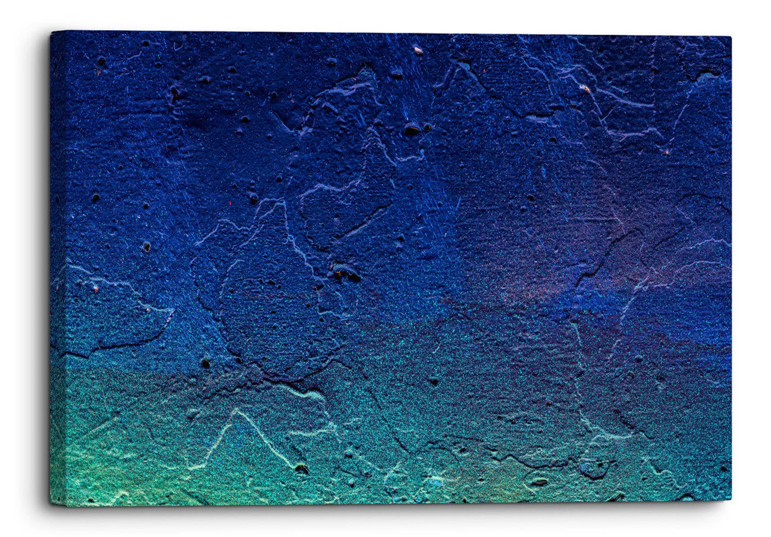 Abstract Wall Blue Green Background Canvas Wall Art Picture Etsy