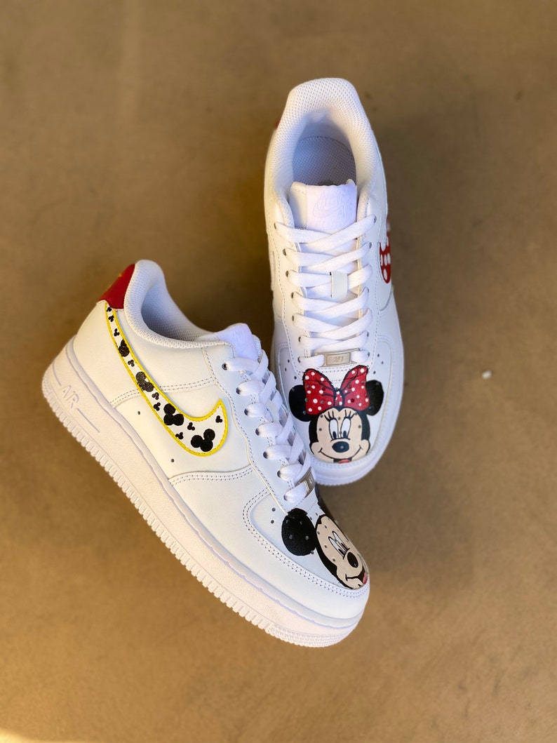 Mickey & Minnie Custom Nike AF 1 Shoes | Etsy