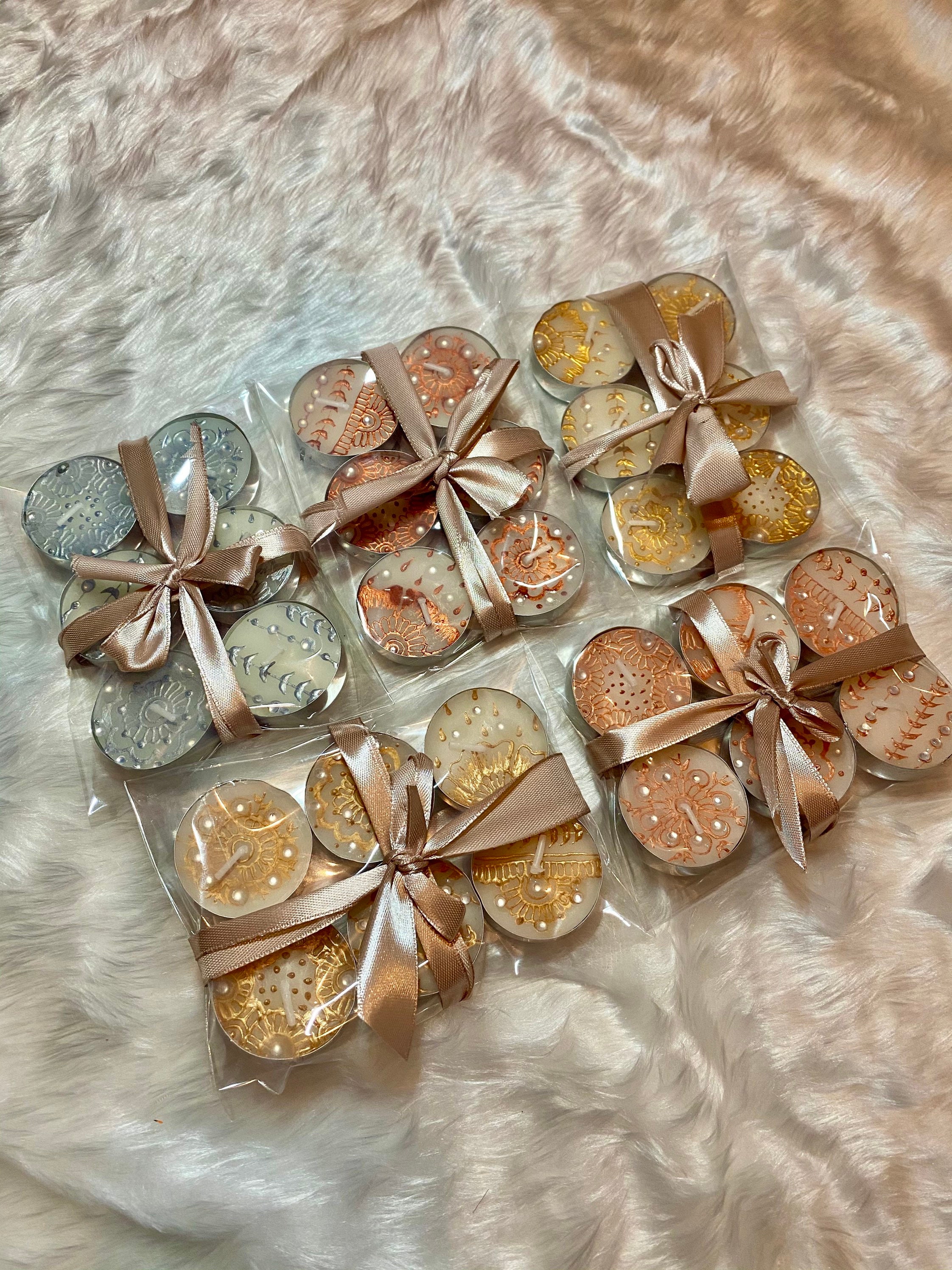 Henna mehndi tealights | gold, bronze, rose gold and silver tea light…