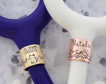 Personalized Stethoscope Name Tag: Nurse, Veterinarian, Doctor, Medical Student, ID Charm Gift